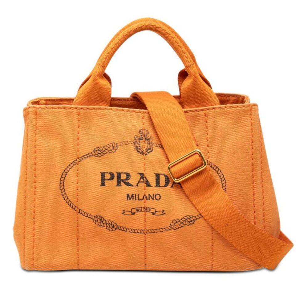 Prada Canapa Mini Triangle Logo Handbag